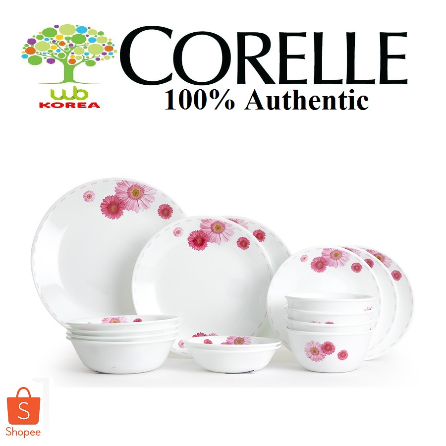 CORELLE Dinnerware 16 Piece Set Pink Daisy Shopee Philippines