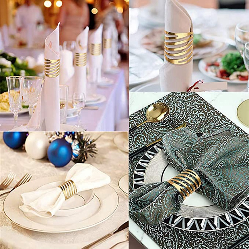 Gold Napkin Rings Set of 12 Hollow Out Napkin Rings Holder for Christmas Everyday Holiday Party Shopee Philippines