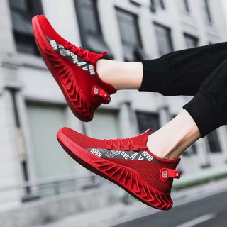 Men s fashion casual running shoes rubber shoes Shopee Philippines