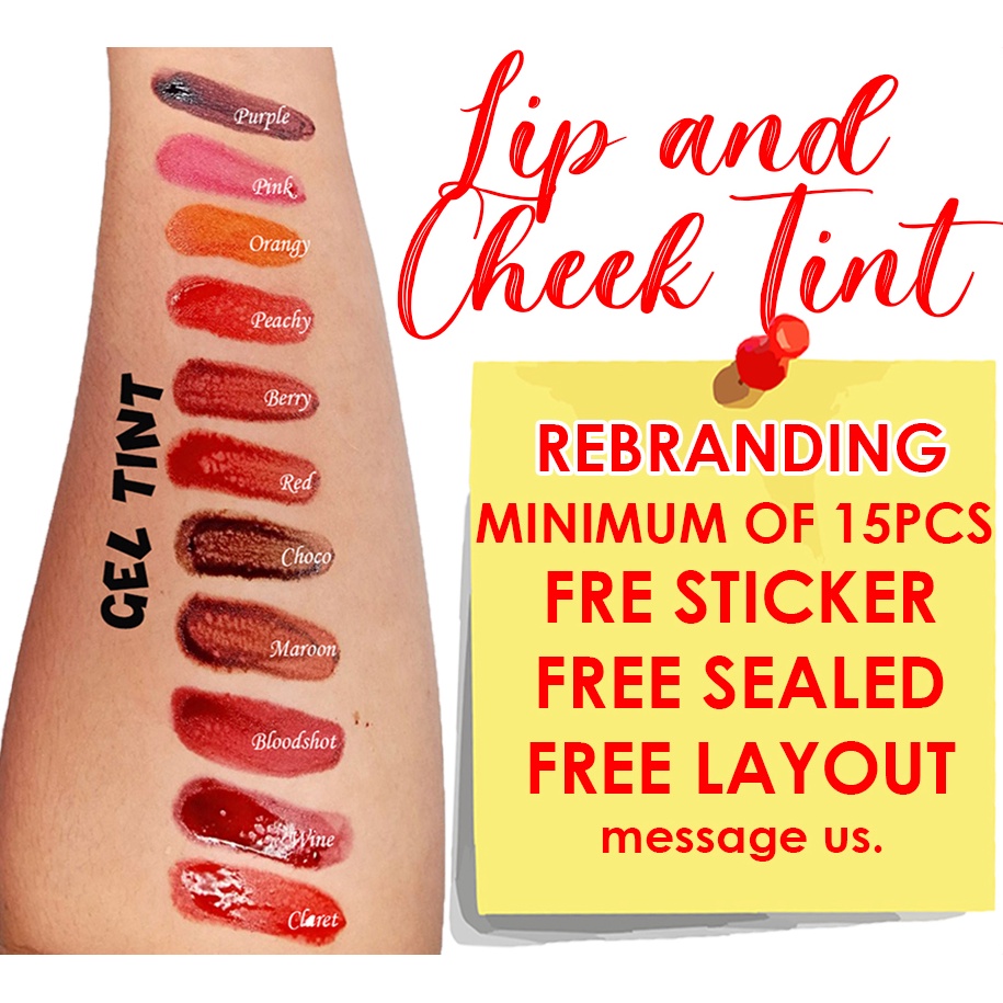 (REBRANDING) LIPTINT Lip and cheek tint Rebranding FREE STICKER AND WRAP lipstain lip tint