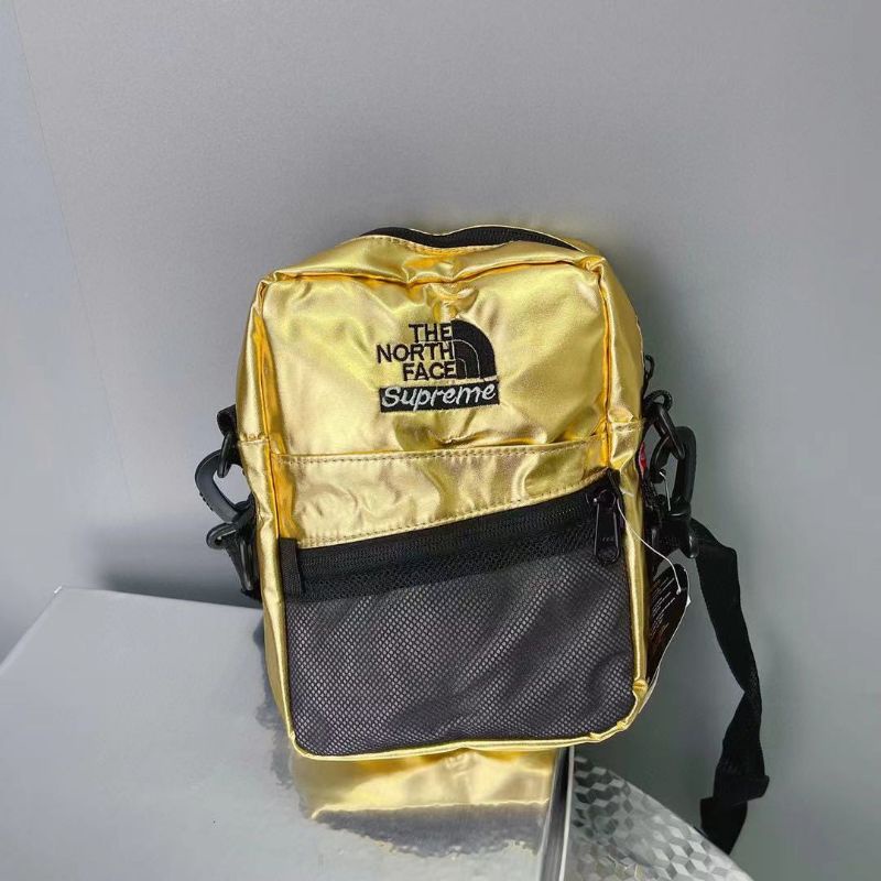 Supreme the north face metallic shoulder bag on sale gold