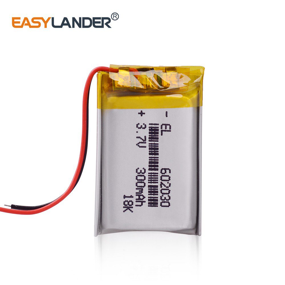 Lithium polymer battery 602030 3.7V 300mAh rechargeable battery ZVJD ...