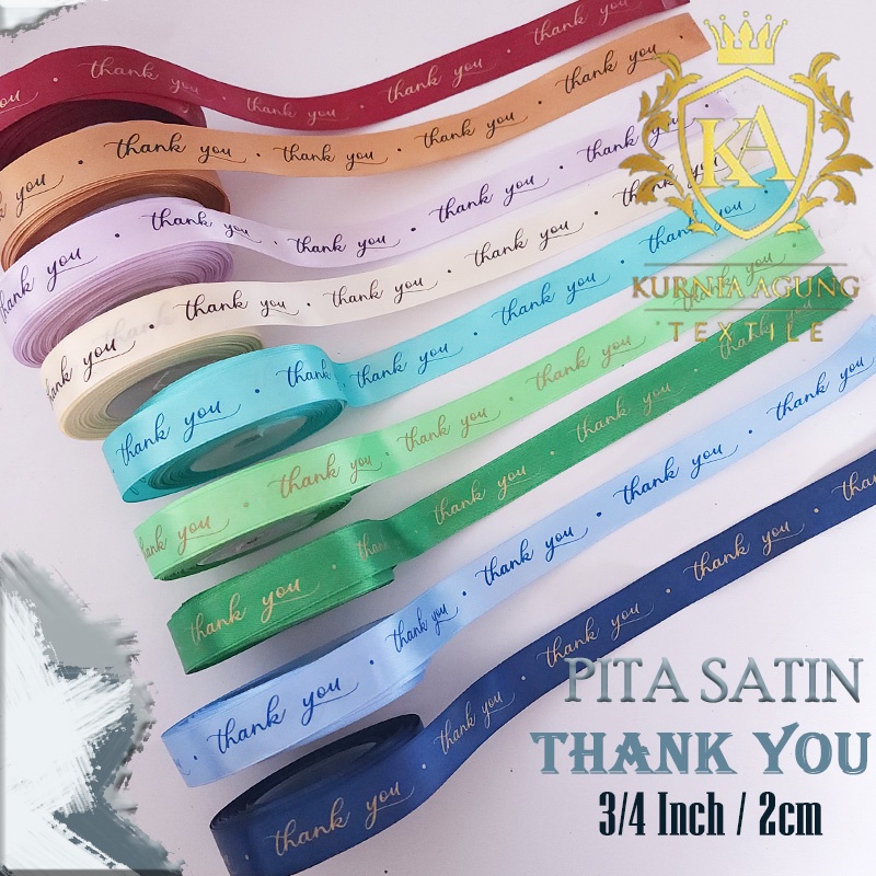 Satin Ribbon with Writing (THANK YOU) THANK YOU by the meter Satin ...