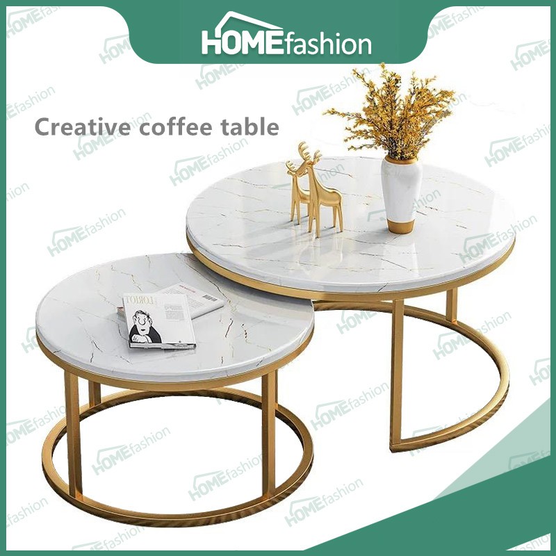 COD Nordic Style Steel Wood Tea Table Creative Small Simple Modern ...