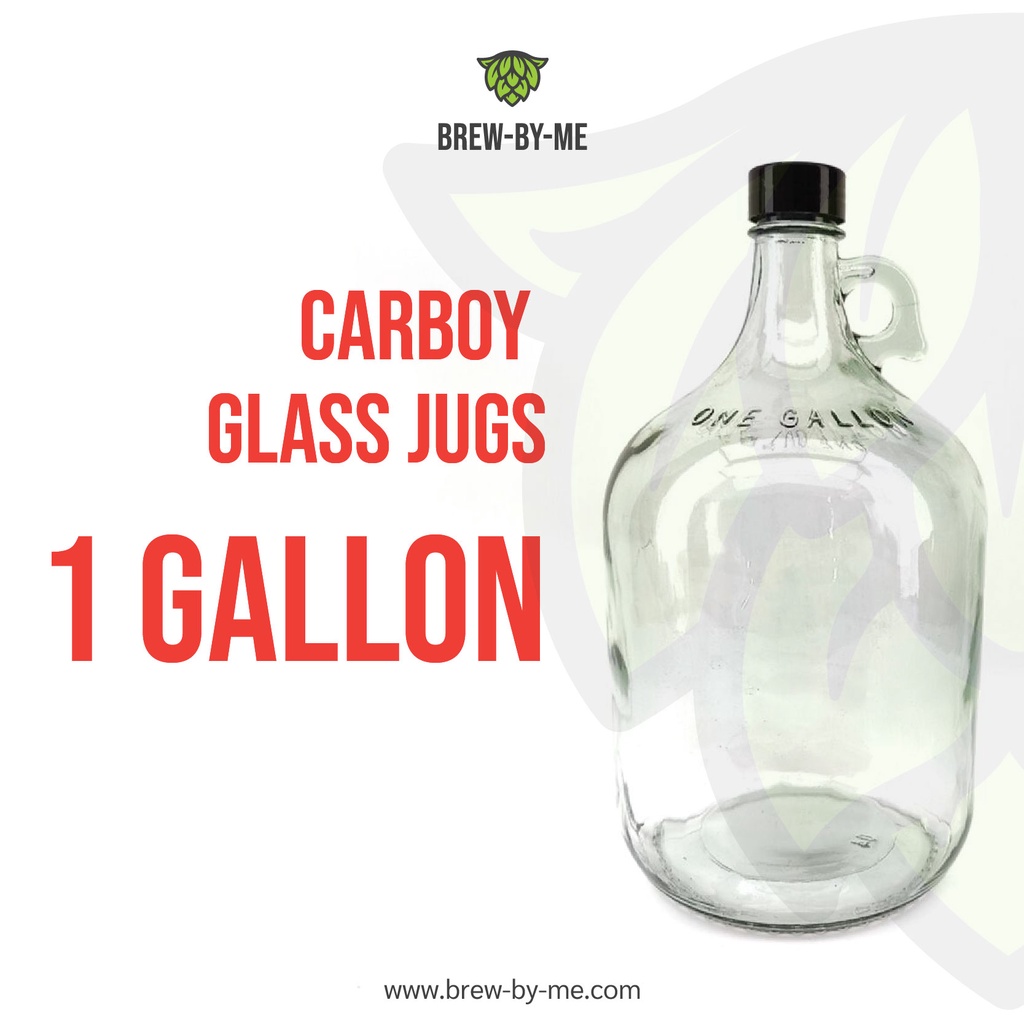 Carboy Glass Jug, 1 gallon (3.8 liters), wine fermentation Glass bottle