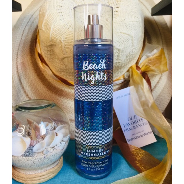 Bath body works fine fragrance best sale mist beach nights summer marshmallow