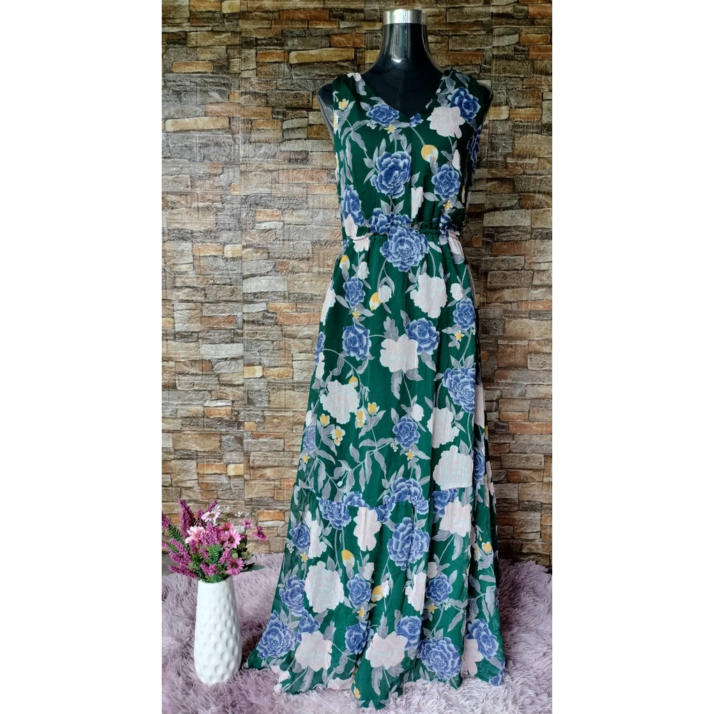 MERONA BRAND]Floral Feminine Maxi Dress -Size XS - 2XL | Shopee Philippines