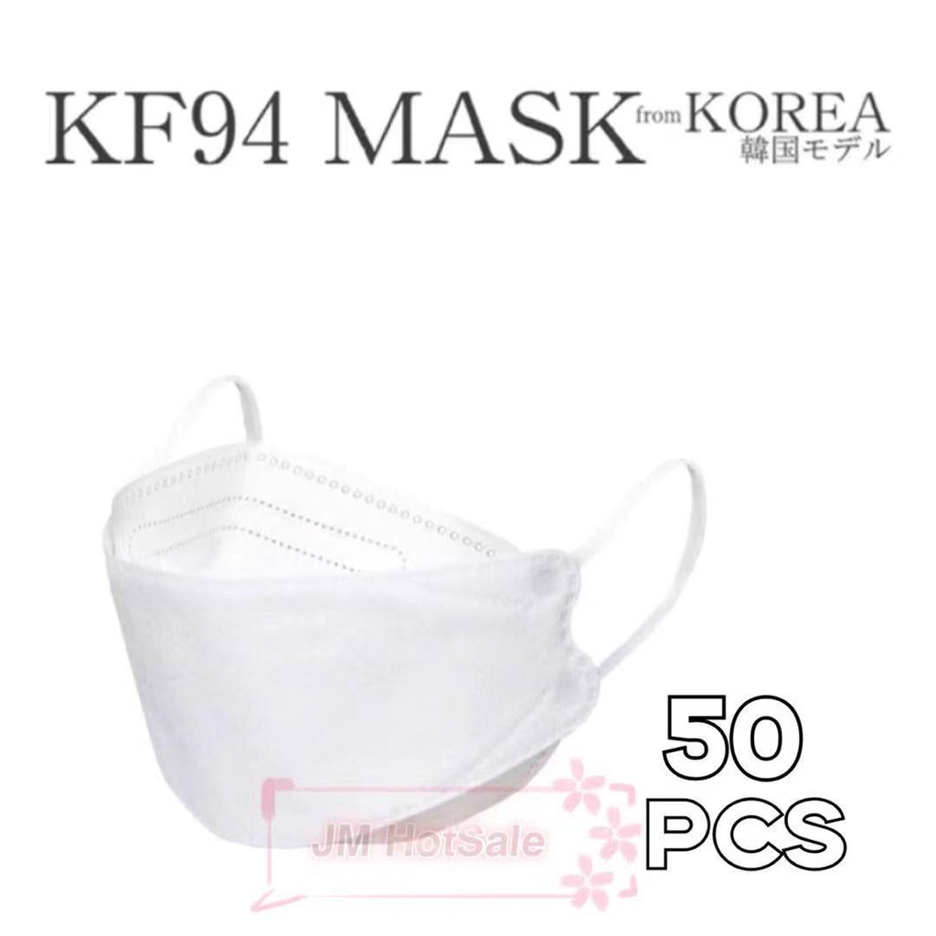 50pcs) KF94 Korean Face Mask Nonwoven Protection Filter 3D Anti Viral