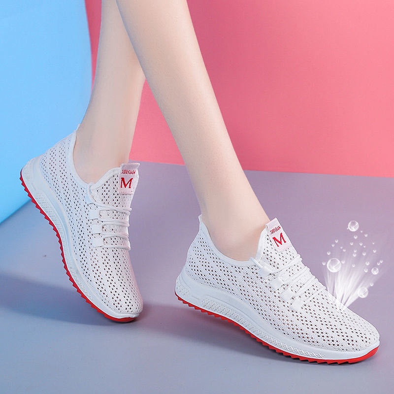 Korean Fashion Rubber Shoes For Women Low Cut Running Breathable