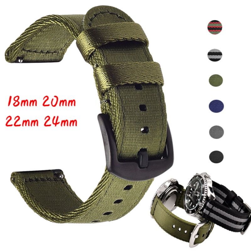 18mm 20mm 22mm 24mm Sports NATO Quick Release Watch Band for Samsung