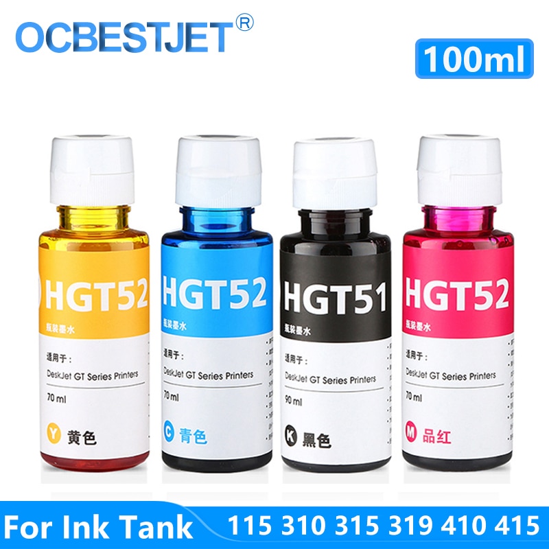 100ML/Bottle Refill Dye Ink Bottle For HP Ink Tank 110 115 310 315 316