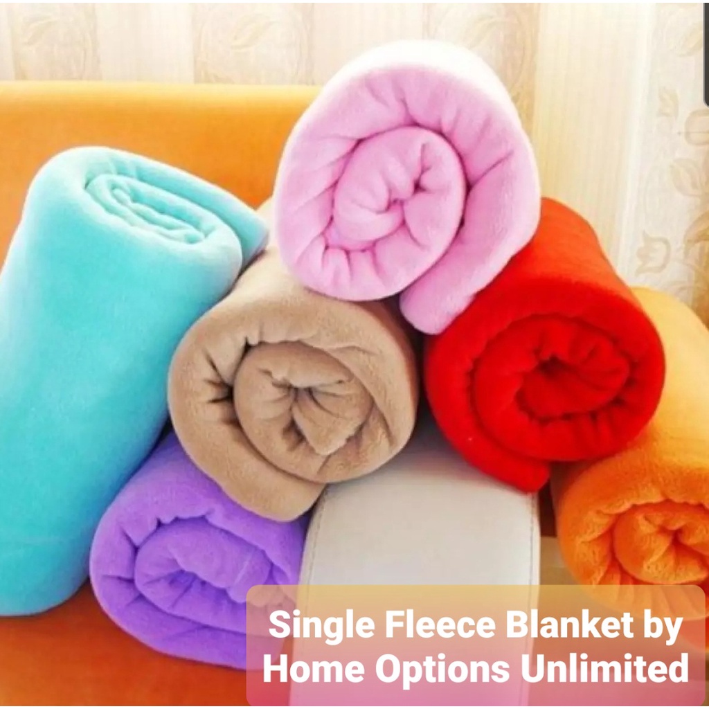 Fleece Blanket Plain colors Single size 42x60 inches ideal for Travel home and gifts Shopee Philippines