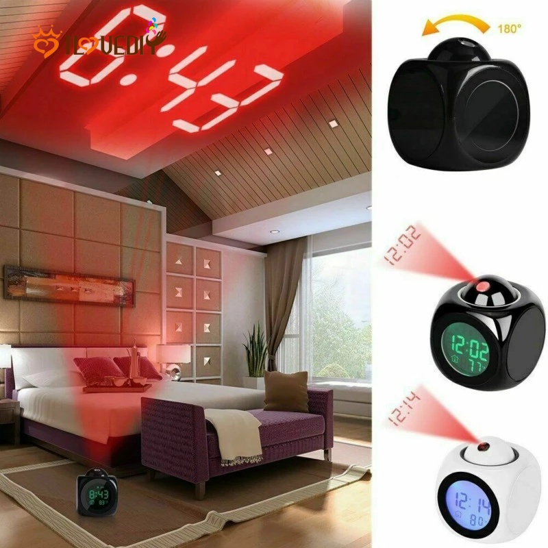 1 Pc Pack / LED Projector Temperature Digital Alarm Clock / Creative ...
