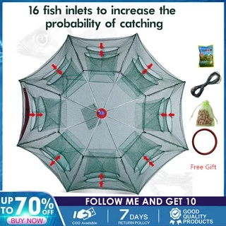 Folding Umbrella fish Net Shrimp Cage Crab Fish Trap Cast Fish Net