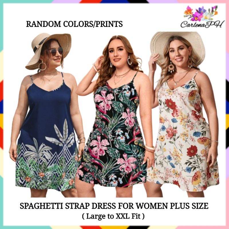 Plus size clearance spaghetti strap sundress