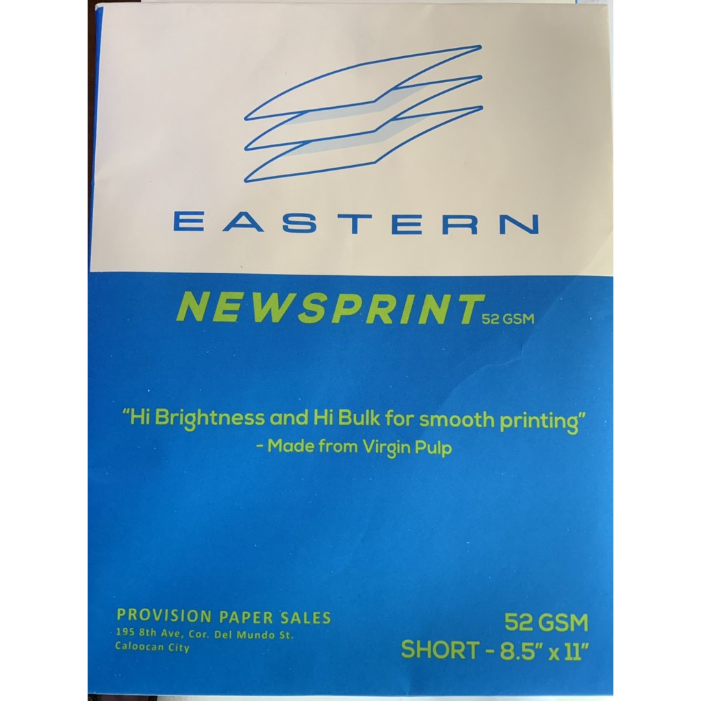 Newsprint Paper 52 gsm (US Quality) Shopee Philippines