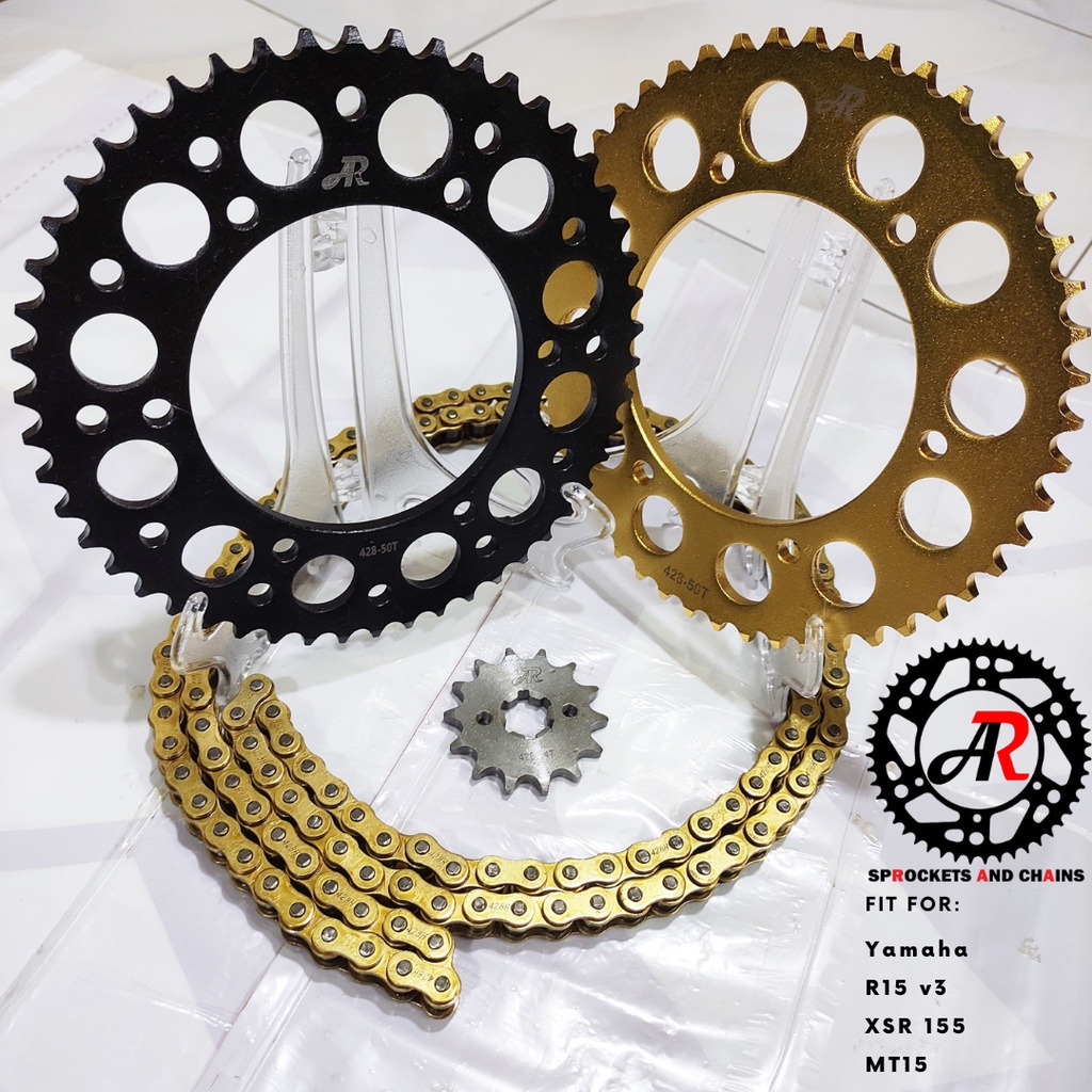 Yamaha R15 V3 and R15M V4 MT 15 XSR 155 AR Sprocket and Chain 14T-50T ...