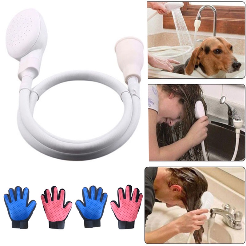 Pet Bathing Shower Tool Cat Dog Cleaning Shower Sprayer Pet Grooming ...