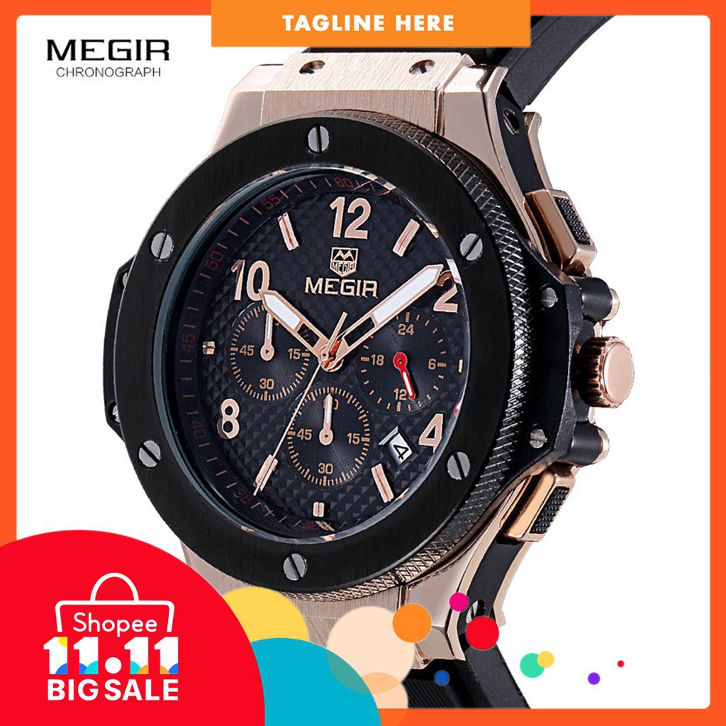 100 Original Megir 3002 Men s Quartz Casual Fashion Waterproof