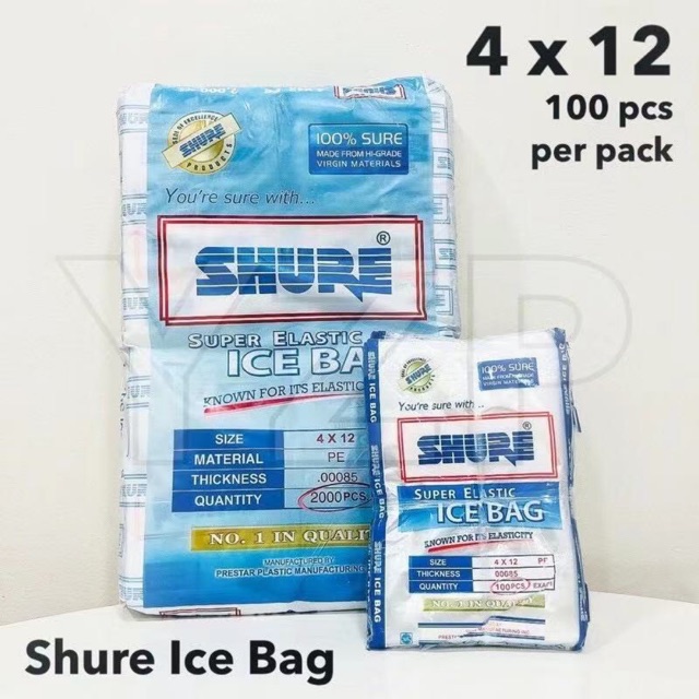 4x12 Shure Ice Bag (500pcs Packs wholesale) | Shopee Philippines
