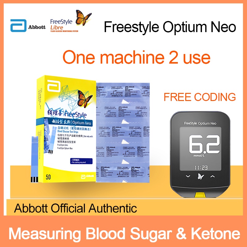 Abbott Freestyle Optium Neo Glucose Test Strips for Blood Sugar Glucose