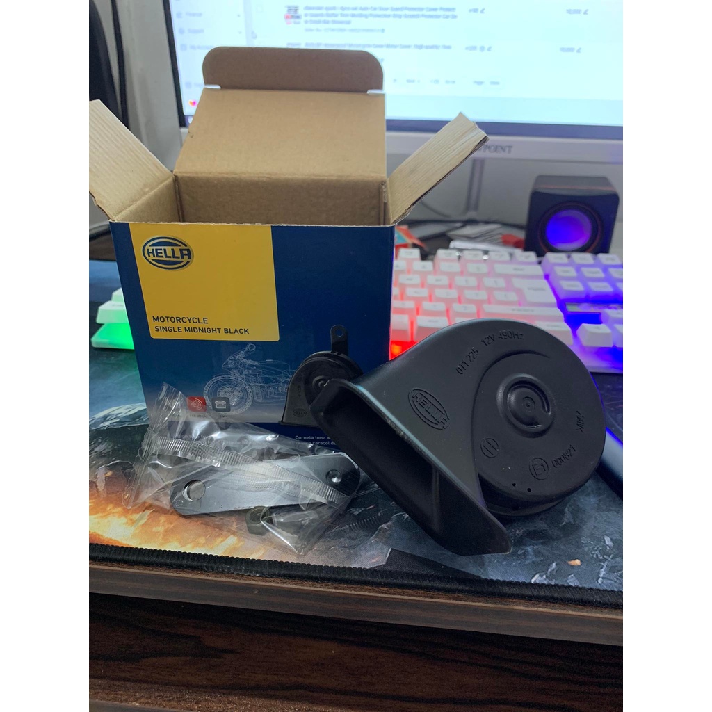 RUSI SIGMA Authentic New Hella Midnight Black SINGLE horn Malakas na ...
