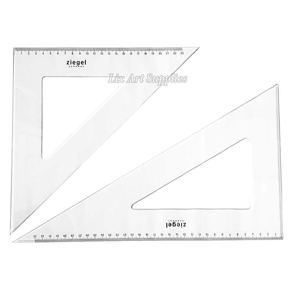 Ziegel Triangle Ruler Set Size 23 and 33 cm | Shopee Philippines