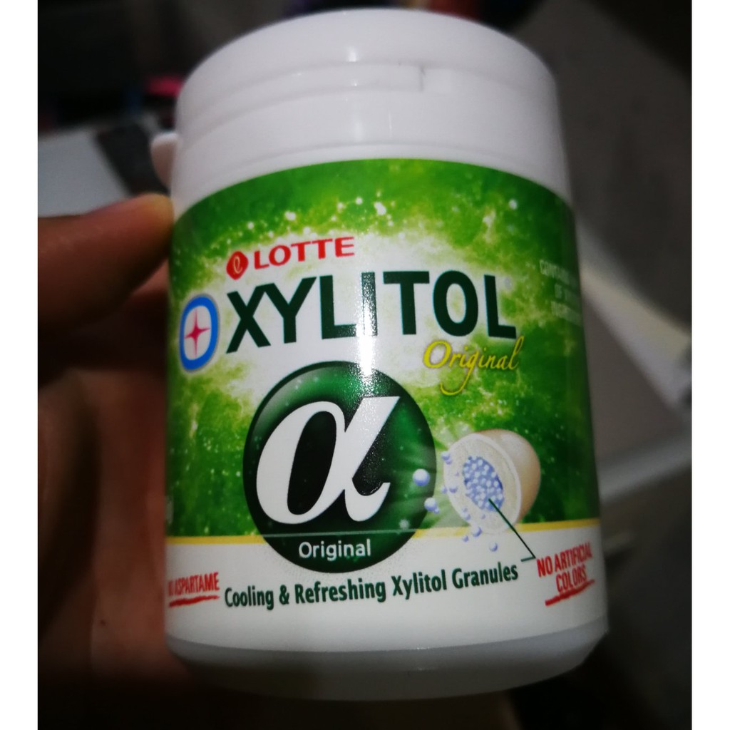 Lotte Xylitol Sugar Free Gum Original 86 Grams Acid Reflux Korea