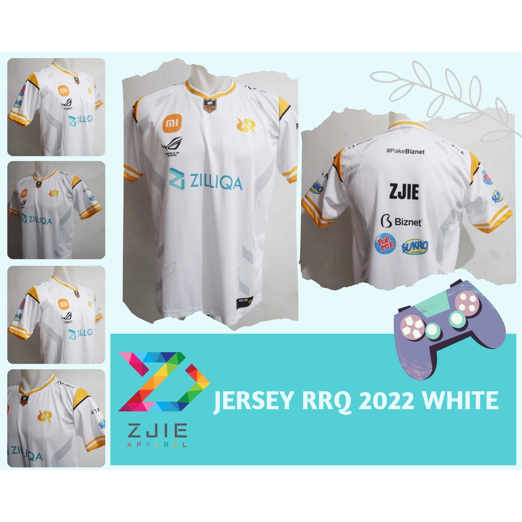 Rrq 2022 WHITE Gaming Jersey FREE NICKNAME & STICKER | Shopee Philippines