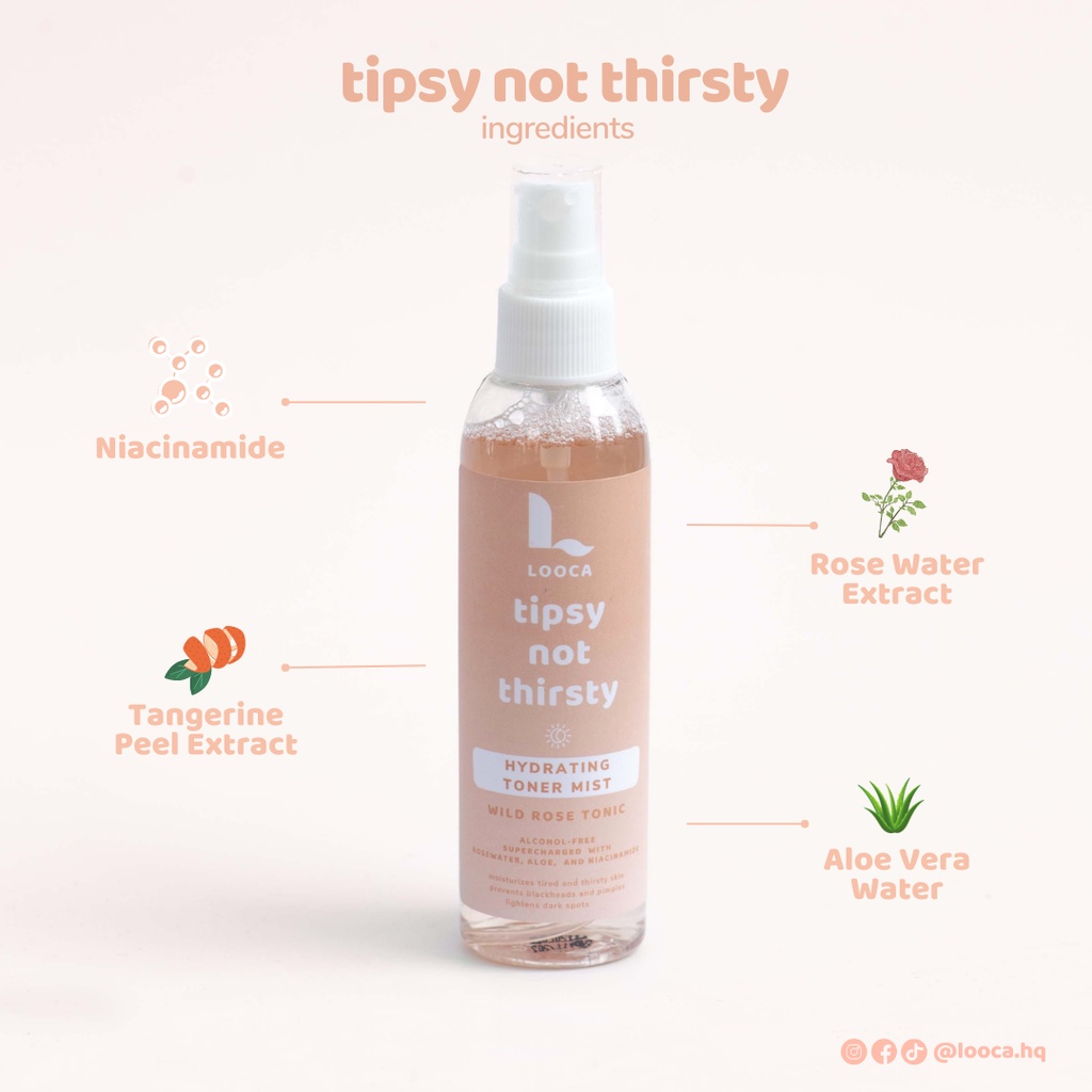 Looca Tipsy Not Thirsty Hydrating Toner safe for pregnant & lactating