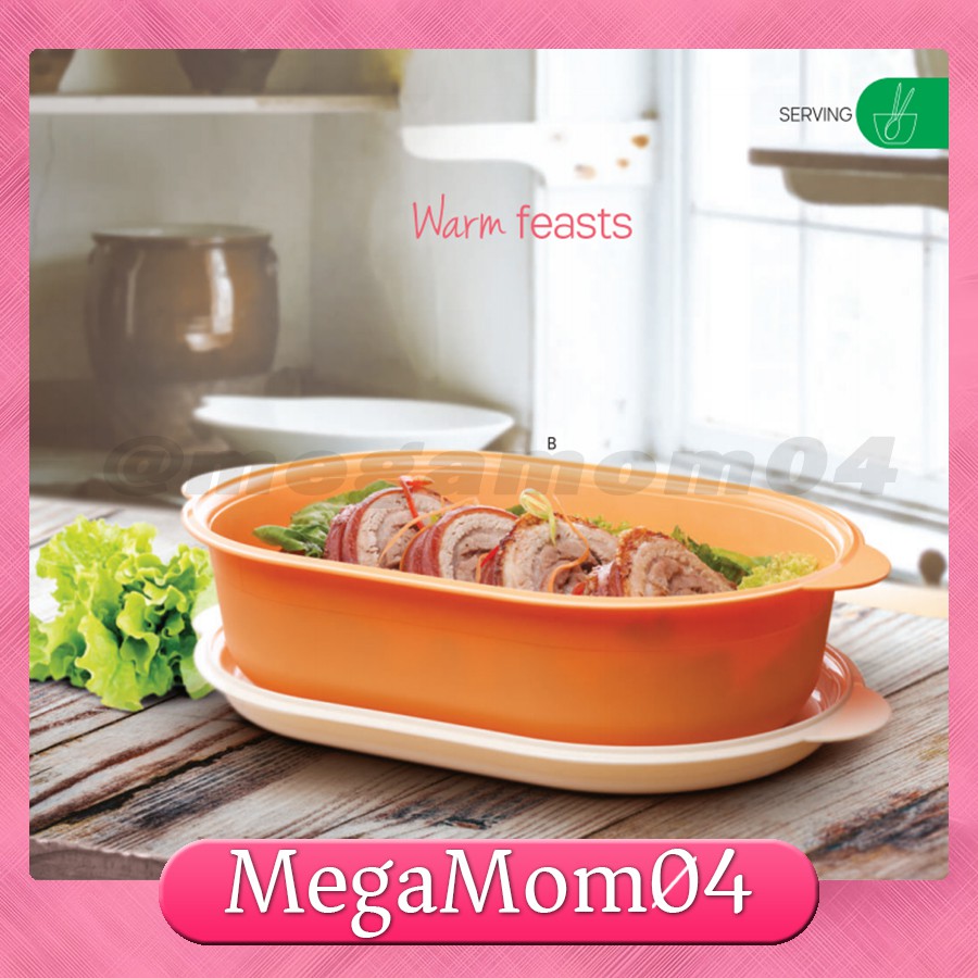 4L Legacy Blossom Large Oval Food Server Tupperware food container