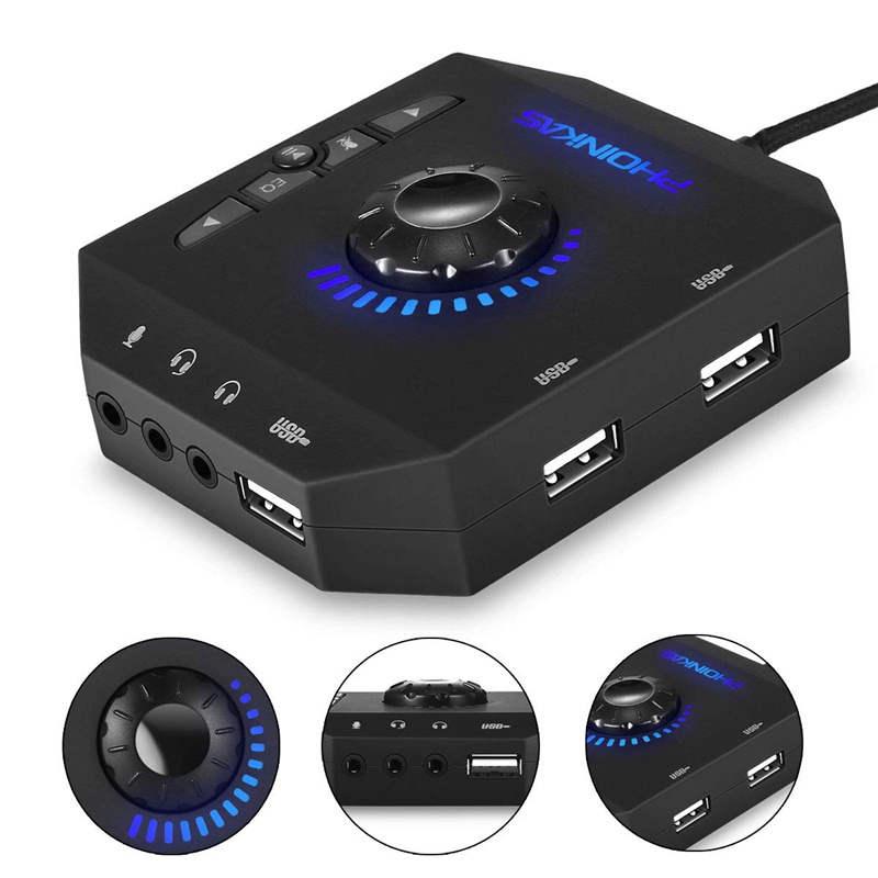 Profession Computer USB Sound Card Channel 7.1 Audio Adapter Converter ...