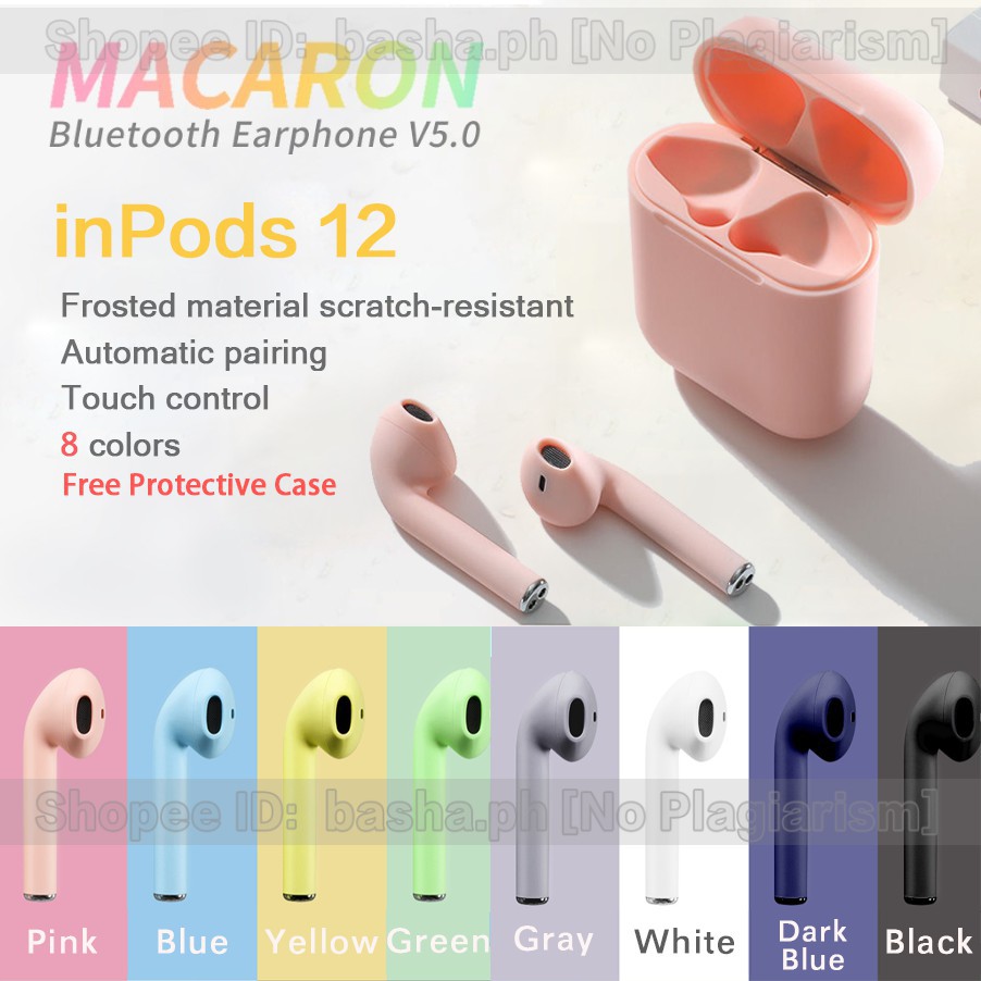 inPods 12 12S One Bluetooth Earphone 5.0 Wireless Headphones Headset with mic