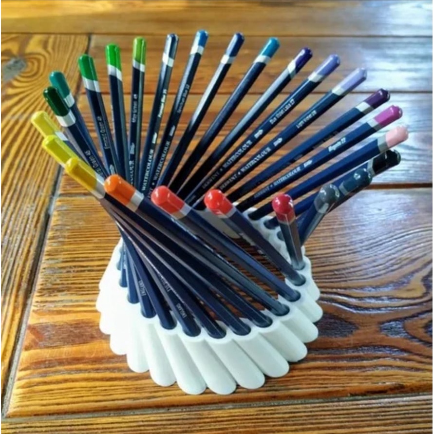 Round pencil colored pencil holder (16 and 25 slots) | Shopee Philippines