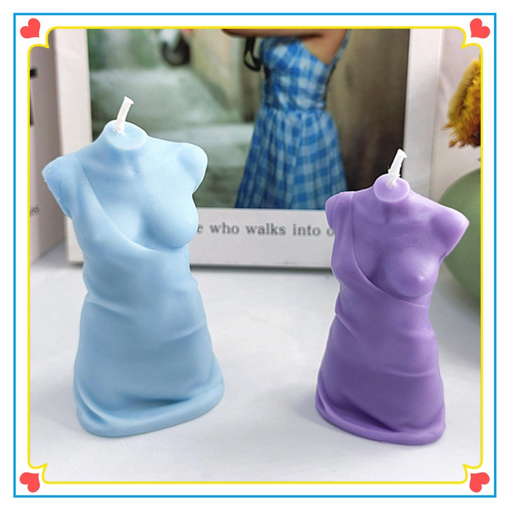 3D Pajamas Woman Body Candle Molds Silicone, DIY Human Body Candle