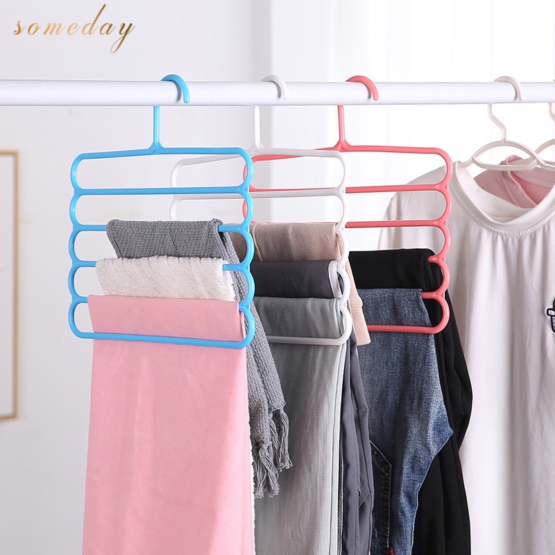 Someday 5 Layers MultiFunctional Pants Hangers Holders Trousers Hanger