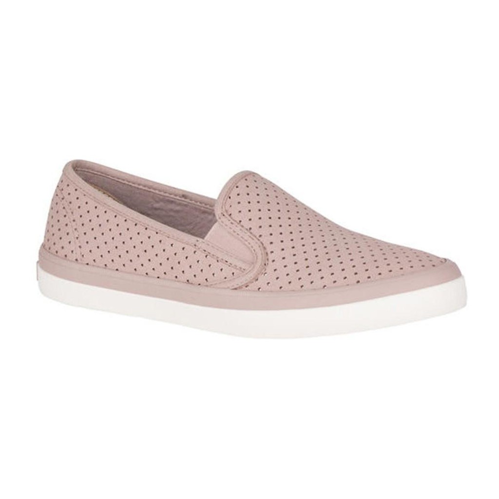 Sperry Shoes Women's Seaside Perforated Varsity Sneakers (Lilac ...