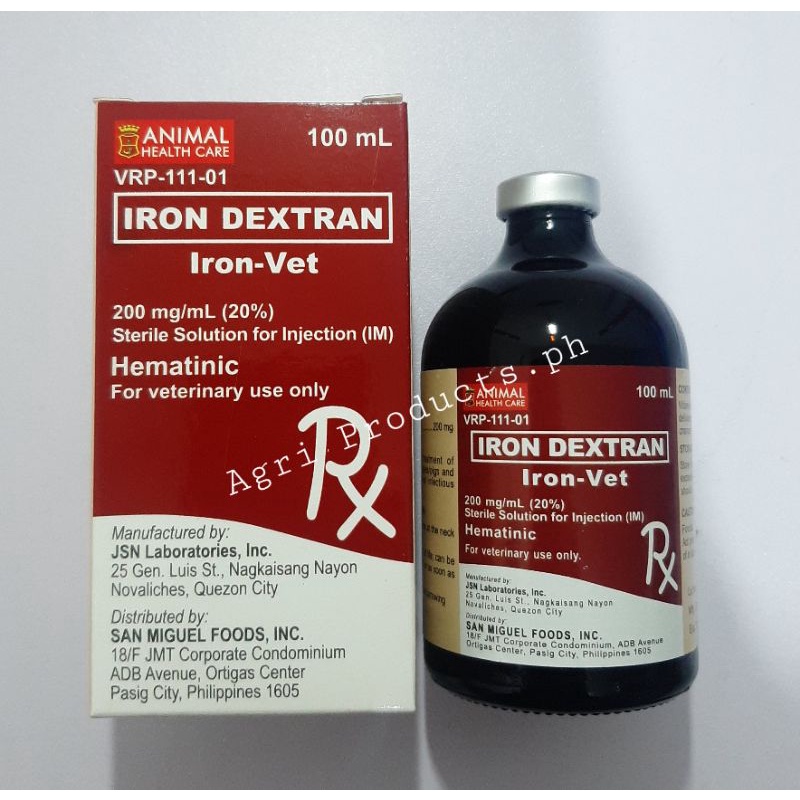 Iron Dextran (Iron-Vet) 100ml | Shopee Philippines
