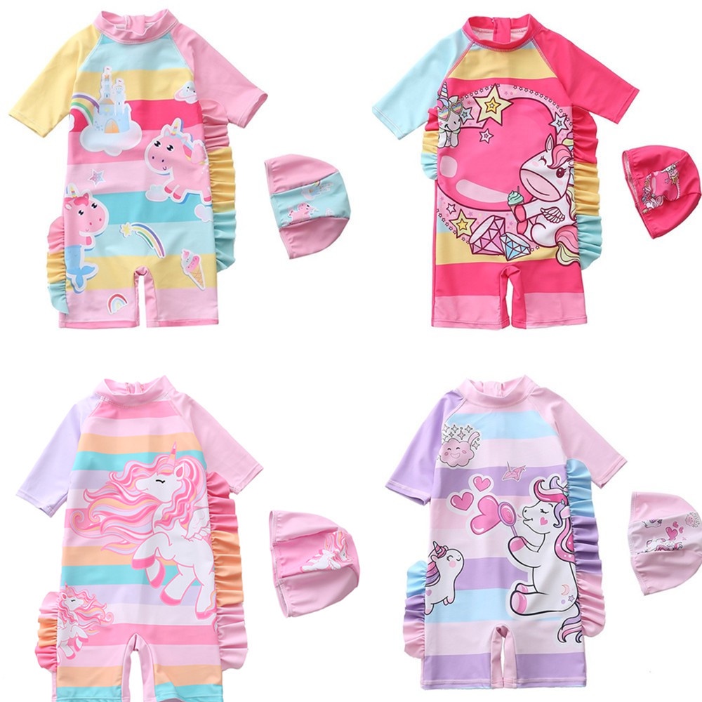 Harajuku Pastel Unicorn 4 Pieces Swimsuit Swim Suit SD00727