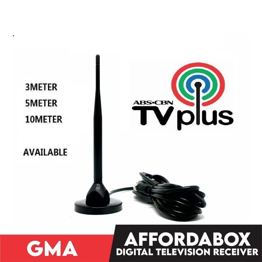 PinSan Antenna for ABS-CBN TV Plus/GMA Affordabox TV Black Box Antenna ...