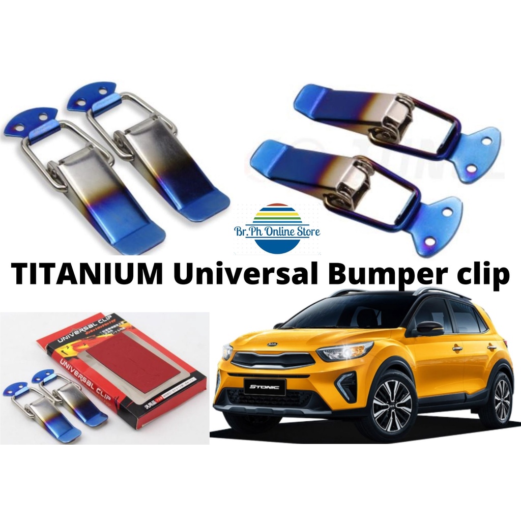 TITANIUM Blue Auto Car Bumper Clips Universal SMALL Size (02 pcs ...