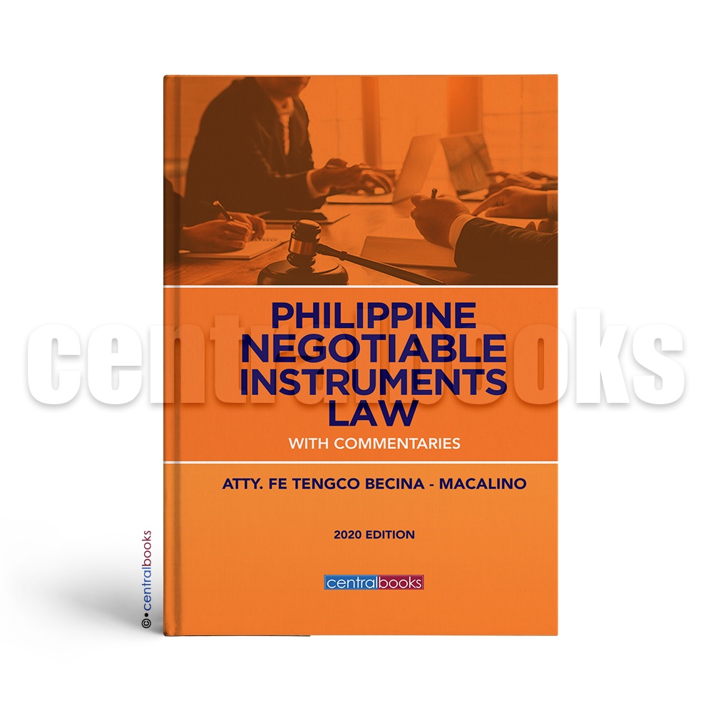 The Philippine Negotiable Instruments Law With Commentaries (2020) By ...