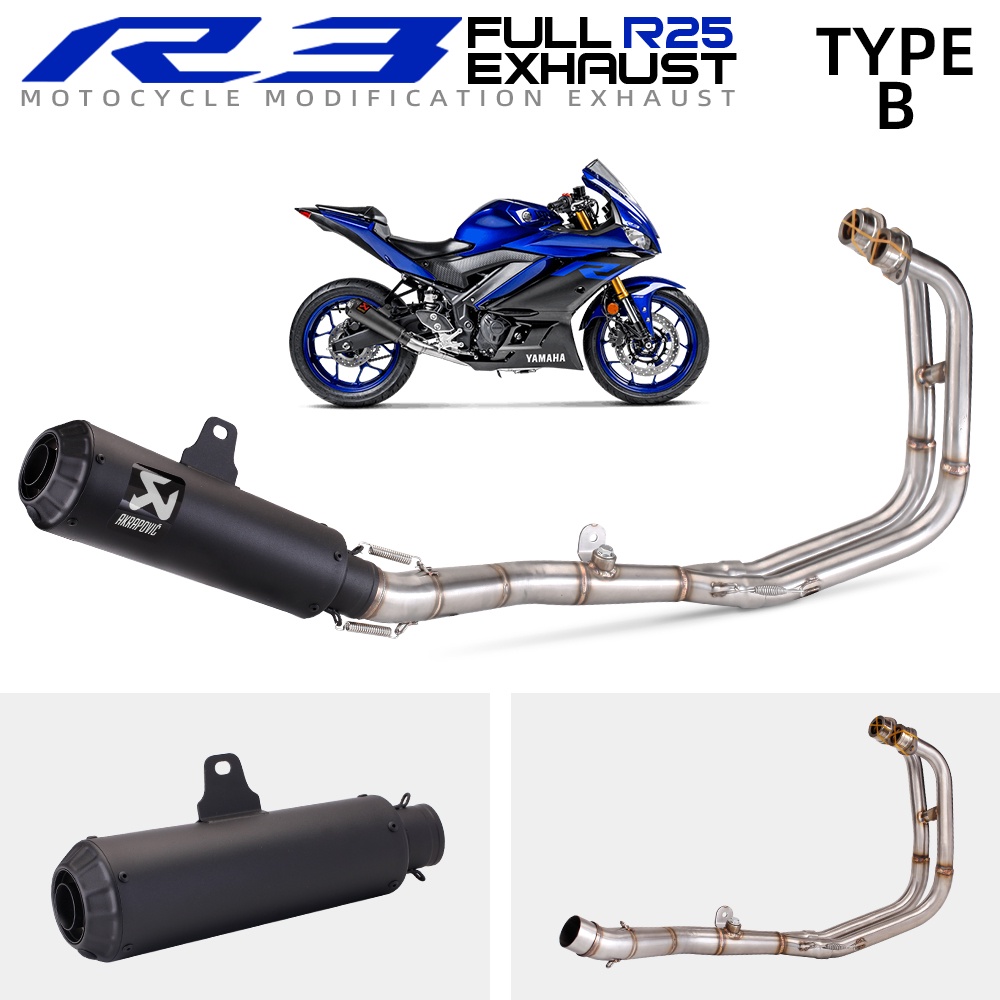 For Yamaha YZF R25 R3 MT-03 MT03 Motorcycle Exhaust 51mm