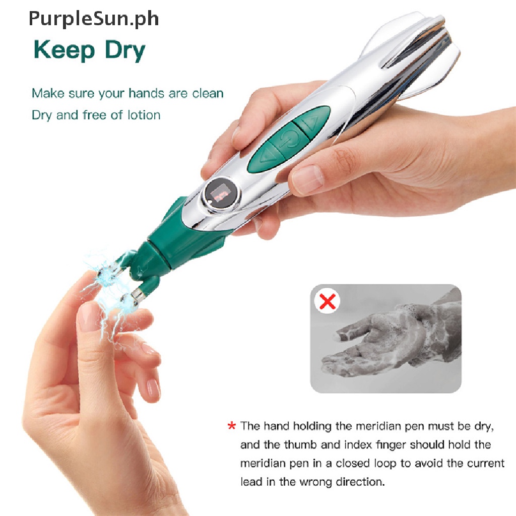 【PurpleSun】 Electric Massage Pen Muscle Circulation Massage Acupuncture ...