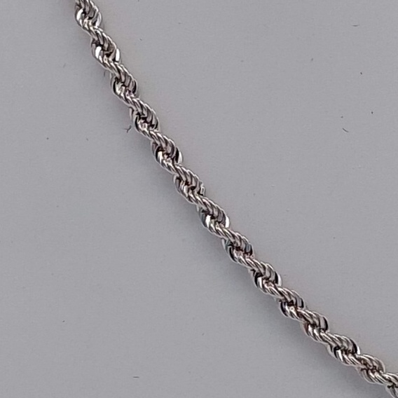 Pawnable Real 18k Saudi White Gold Necklace Twisted Rope Shopee