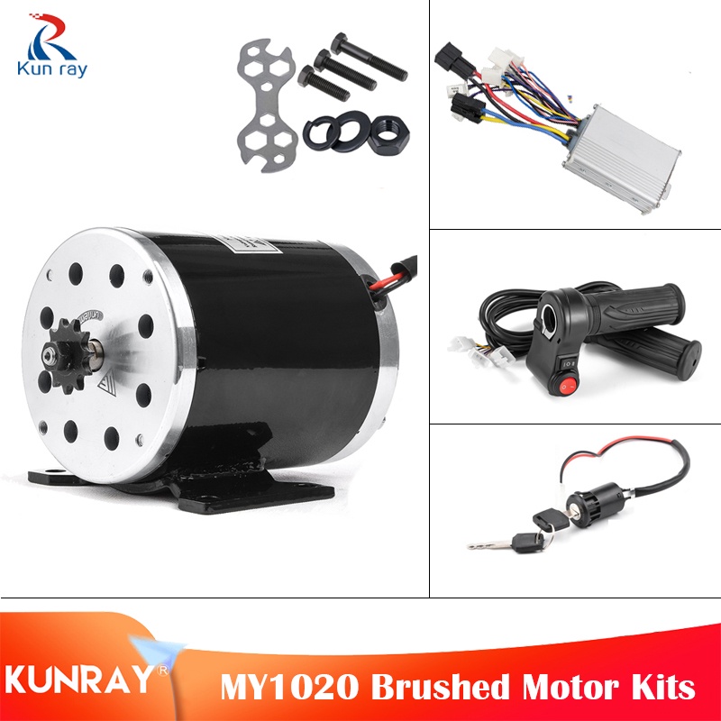 KUNRAY Brushed DC Motor 24V 1000W Electric Motor Kits with Tightening