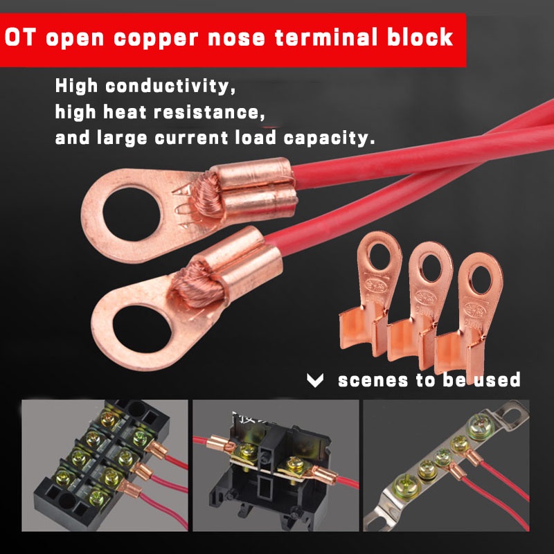 OT red copper open copper nose, pure copper terminal, bolt crimping ...