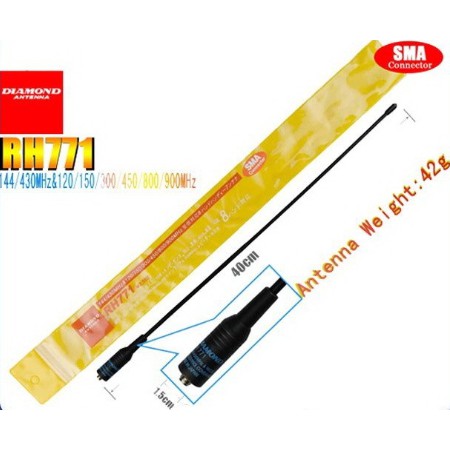 Diamond RH-771 Dual Band High Gain Antenna For Walkie Talkie Two Way Radio  Baofeng Cignus Kenwood