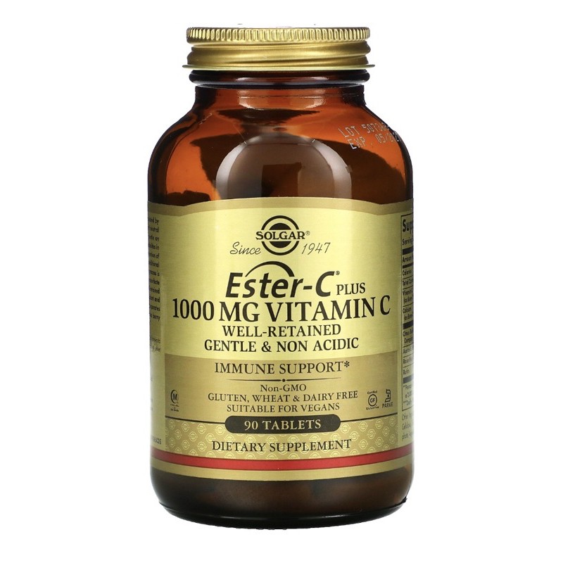 EsterC Plus 1000 mg Vitamin C (EsterC Ascorbate Complex) 90 Tablets