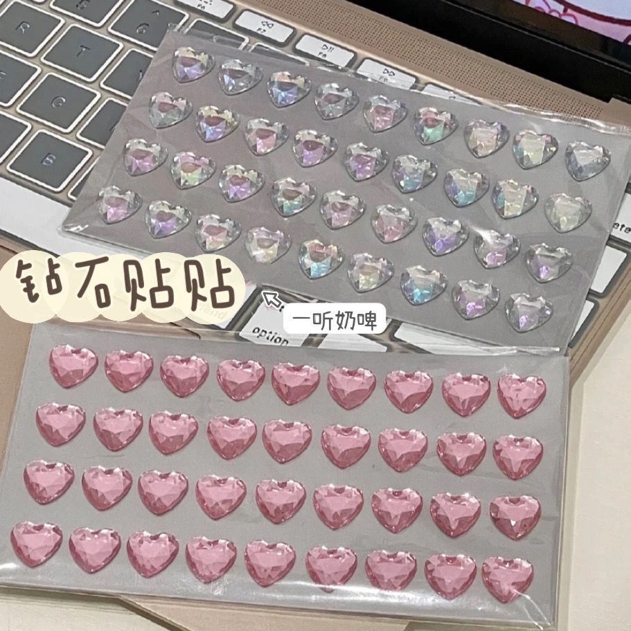 36 Pieces Diamond Laser Stickers Cuckoo Card Material Handbook Cute ...